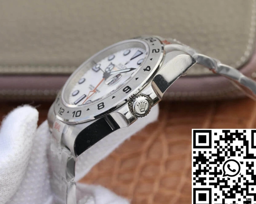 Stainless Rolex GM Steel White Explorer Dial M216570-0001 Factory V4 0319